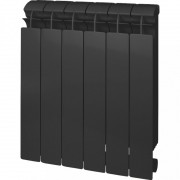 Биметаллический радиатор Global Style Plus 500 черный. 4 секции